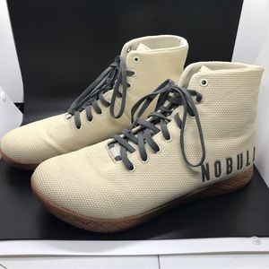 NOBULL HIGH TOP BEIGE TRAINER MENS SHOES